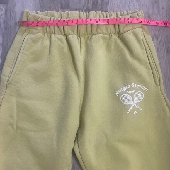 Revolve Morgan Stewart Sport Sweatpants in Lemon Lime size Small - Picture 3 of 13